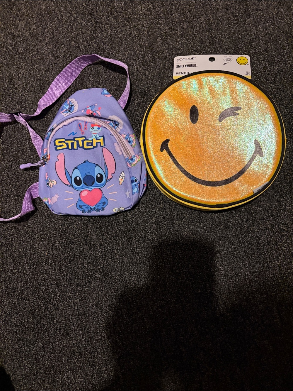 Disney Lilo & Stitch Mini Backpack with Pink and Blue Accents and pencil box